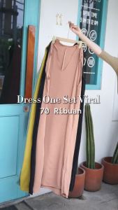 CANDY.GROSIR - Flora Midi 2 in 1 Crincle Airflow (dapat Inner dan Outer)