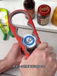 【SKIT SG】4in1 Lid Jar Opener Handy Screw Cap Jar Openers Can Opener Bottle Lid Grip Wrench Bottle Kitchen Gadgets 4 In 1 Anti-Slip Can Lid Opener Bottle Opener Jar Opener Gripper Lid Screw Opener Jar Opener Manual Twist Cap Bottle Launcher Opener Tools