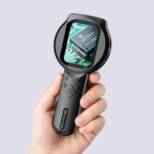 Digital Magnifier Video Microscope 2.8 IPS Screen 100X Magnification Camera 2.0MP With 15LEDs for Watch Repair Stamp Appraisal