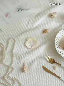 ผ้าคลุมโต๊ะ ผ้าปูโต๊ะ ผ้าปูชายหาด แบบหนา สไตล์มินิมอล สําหรับตกแต่งโต๊ะทานอาหาร