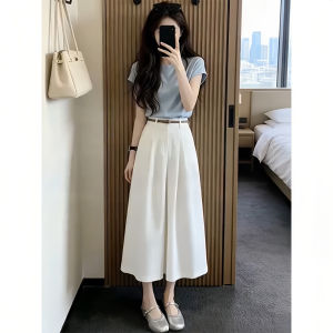 Shalldoer | Youthful Sweet Stylish Women Set T-shirt A-line Skirt