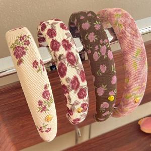🔥French Style Retro Floral Headband Women Gentle Headdress Temperament Sponge Headband LovelylifeFu👍