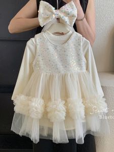 Váy Công Chúa Cho Bé Gái Mùa Đông Mới Cao Cấp Váy Bánh Cho Bé Gái Trang Phục Thu Đông Thời Trang Váy Hai Mảnh