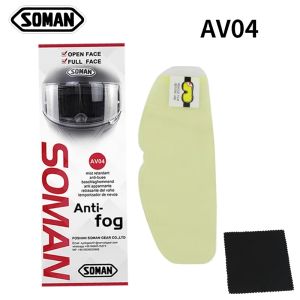 ฟิล์มกันฝ้าสำหรับหมวกกันน็อคมอเตอร์ไซค์ SOMAN รุ่น Universal วัสดุ TAC ใส ใช้ได้กับหมวก AGV SHOEI HJC กันน้ำ ใช้งานได้นาน 3-5 ปี