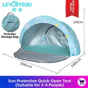 Easy Setup Portable Silver-Coated Sunshade Tent
