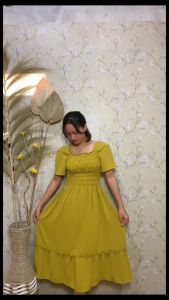 Midi Dress Crinkle Airflow Premium / Dress Daster Korean Style