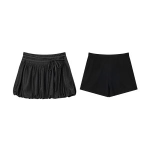 Blossom Design High Waist Slimming Mini Skirt