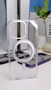 Ốp iPhone từ tính kèm giá đỡ Xoay 360° trong suốt chống dấu Vân tay nhámCho iPhone 15 Pro Max 14 Pro Max 15 Plus 13 Pro Max 12 Pro 11 vv..