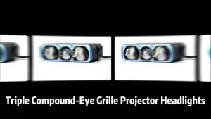 DZTR Triple Lens LED Spotlight 300W Solenoid Beam Switching LED Headlight Universal Car Motorcycle Grille Light Car Accessories