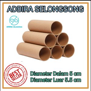 5.0 cm/papar tube/paper core/packing kertas/selongsong kertas/kertas bulat/packing/stiker/packing kertas/tanpa tutup/ pake tutup