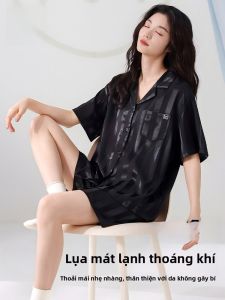 MiiOW | Áo ngủ lụa băng mùa hè cho nữ MiiOW Áo ngủ dài tay thoáng khí thoải mái mặc ở nhà và ngoài trời