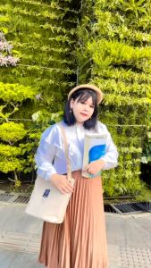 Tas Totebag Tali Panjang Motif polos Warna Warni Bahan Kanvas Cocok Buat Jalan Jalan tali gesper