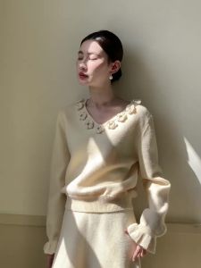 Bộ Đồ Nữ 2 Mảnh Floral 3D V-Neck