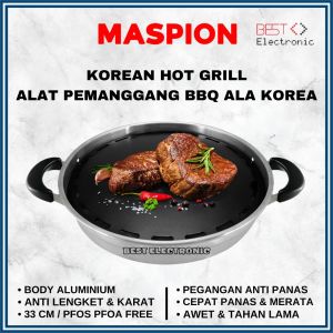 Korean Hot Grill Alat Pemanggang BBQ Grill Anti Lengket Pemanggang Korean BBQ