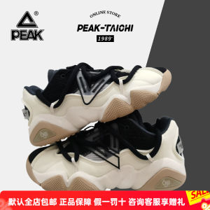 Peak Mens Spring Casual Shoes Shock Absorption Sports Shoes Dad Style Low Top Supportive Slip-On Running Shoes