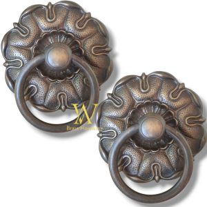 Tarikan Pintu Gebyok Kuningan Motif Gby 097 Antik 2 Pcs