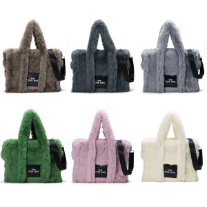 MOJOYCE Womens Fluffy Shoulder Bag with Multiple Pockets and Adjustable Strap for Convenience