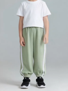 [MOD KIDS] เด็กกีฬากางเกงสีทึบสะดวกสบายระบายอากาศกางเกงลำลองสำหรับเด็กหญิงอายุ 3-12 ปี