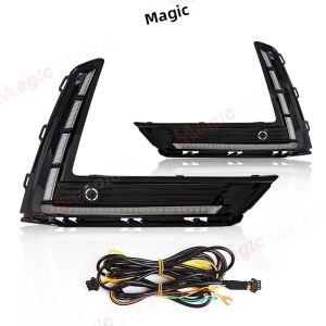 Đèn LED DRL Chạy Ban Ngày Tích Hợp Xi Nhan Động Đèn Sương Mù Trắng Vàng Xanh Đa Chức Năng Cho Honda CRV CR-V 2023 2024 Phụ Kiện Ô Tô