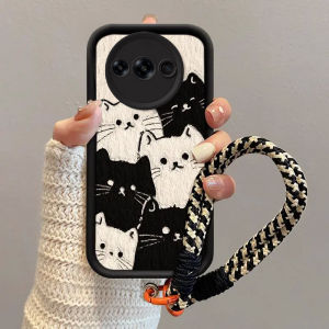 casing hp Redmi A3 terbaru 2025 Kucing hitam putih Kartun Avatar