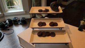 Platter Stand 3 Tier Collapsible Serving Stand Suitable Dessert Table Display Set Not Include Plates