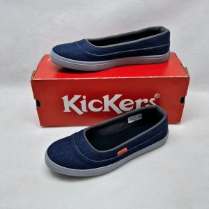 Sepatu Wanita Slip On Kain Kanvas Denim KC05 / Sepatu Slip On Terbaru