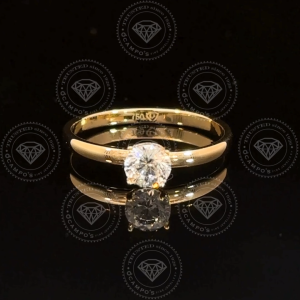 SOLENE 18K YELLOW GOLD ENGAGEMENT RING