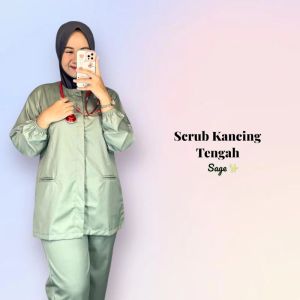 (feer bordir nama)seragam jaga ok ok/seragam crub dokter/swrag perawat