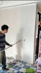 🔥1000g With Brush🔥Latex Paint for Interior Walls - DIY Application Formaldehyde-Free Eco-Friendly Available in White/Pink/Yellow/Blue/Green/Gray Anti-Mold Anti-Moisture