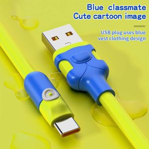 VAORLO Original 100W Sạc Siêu Nhanh Dữ Liệu MicroUSB Loại C Sét Tương Thích Với iPhone Huawei P40 P30 Người Bạn Đời 40 Mi 12 minions Cáp Sạc USB