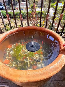Solar Powered Floating Fountain Pump with Colorful RGB LED Light for Garden Pond Pool Bird Bath