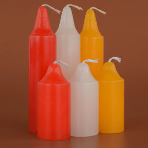 Short round Red Candle Small Size Home Lighting Buddha Worship No Smoke No Odor Ordinary Power Outage Candles Decoration Lighting