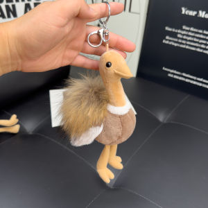 Adorable Ostrich Plush Toy Car Keychain Hanging Ornament Childrens Gift Bag Hanging Soft Stuffed Animal Toy from China