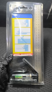 Combination Square 12" Angle Ruler 45/90 Degree with Bubble Level Multifunctional