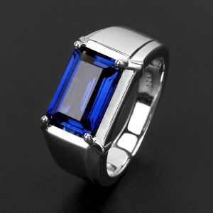 Cincin Elegan Desain Green and Blue Synthetic Stone (Adjustable)
