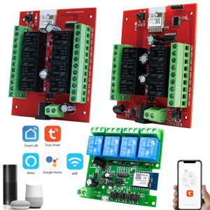 4/6/8 Channels Tuya WIFI Smart Switch Relay Module Switch DC 12V 24V Receiver Intelligent Controller APP Remote Control