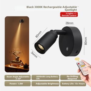 DENGFU | Wireless Mini Spot Wall Light Charging Angle Adjustable Zoom Focusing Beam