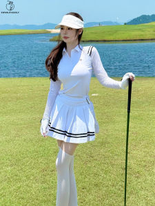 SWAN LOVE GOLF | Slim Fit Korean College Style Sporty Short Skirt Set