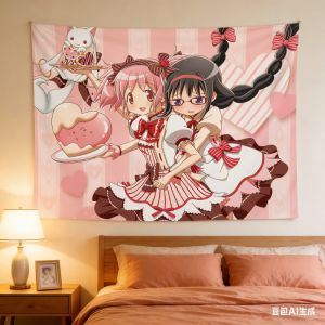 VIKAMA Y2K Anime Tấm Thảm Treo Tường Thẩm Mỹ Manga Thể Thao Điện Tử Trang Trí Phòng Chơi Game Polyester Chống Thấm Nước Có Thể Giặt Bằng Máy