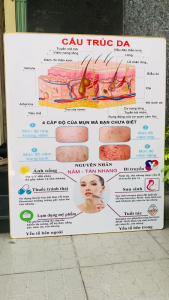 Tranh treo tường spa chăm sóc da 3 trang trí decor tiệm làm đẹp thẩm mỹ có khung