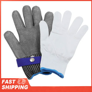 Butcher Glove Stainless Steel Glove Cut Resistant Metal Mesh Chainmail Glove for Meat Cutting Chainsaw Work Cut Resistant Glove