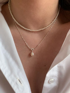 CAFFTI | Spring Summer Suitable 925 Silver Freshwater Pearl Necklace