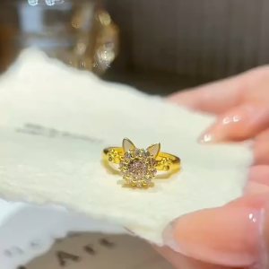 Chard Wake Cincin Wanita Korea Dapat Diputar Style Titanium Cincin Cewek Original Rings Kotak Indah