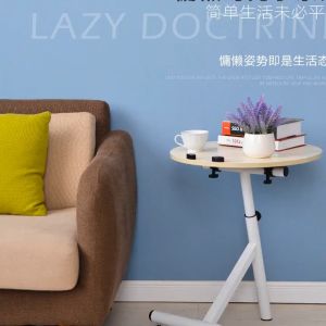Movable Tea Table Living Room Multifunctional Lifting Round Side Table Laptop Desk