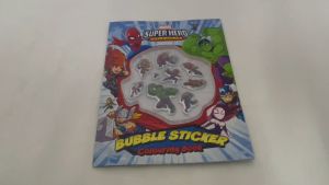 Marvel Bubble Sticker Colouring Book With Superheroes Adventures For Kids to Color