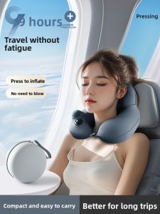 MONLEYTA | Portable Inflatable U-Shaped Neck Pillow Travel Essential Long Distance Plane Trip High Speed Rail Business Trip Neck Support
