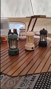 Retro Camping Lantern USB Rechargeable Hanging Outdoor Camping Light Led Portable Camping Light Suitable For Outdoor/Camping/Hiking/Family Emergency