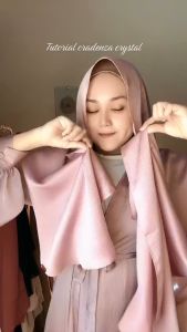 KERUDUNG PASMINA CRADENZA MALAY SILK SATIN TEXTURE PREMIUM HIJAB PASHMINA SHAWL RAYYA SILK - AFIFAH COLLECTION