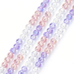 4-8mm Crystal Glass Beads Faceted Jewelry Making Beads Rondelle Spacer Beads for Bracelets Necklace Pendants Making Supplies