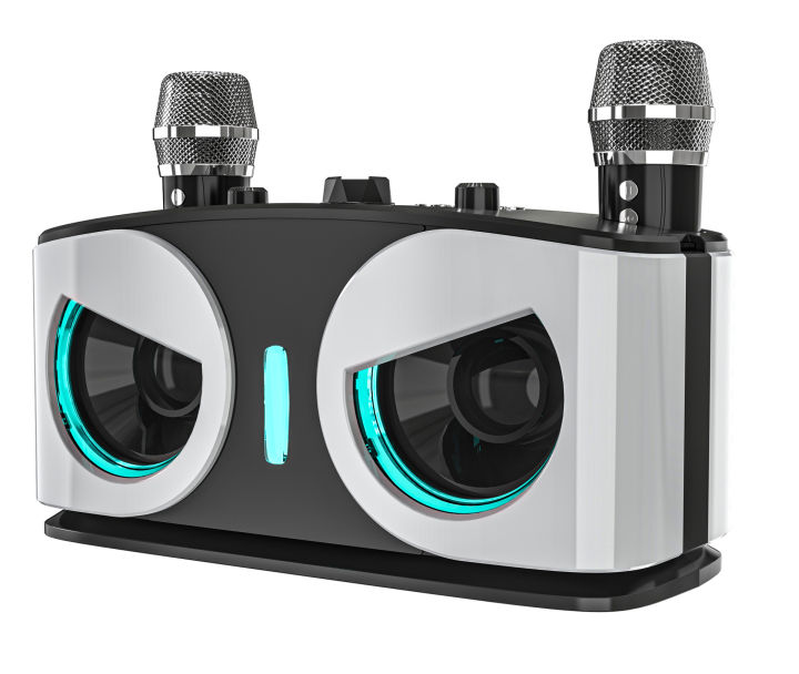 Karaoke Bluetooth Speaker With Dual Mic Wireless Bluetooth Microphone ...